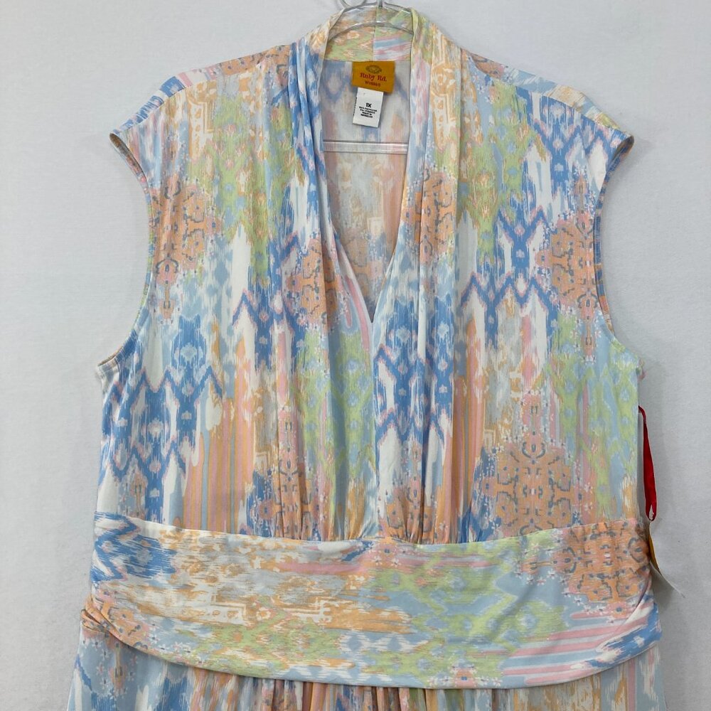 Ruby Rd. Size 1x Multi Color Abstract Stretch Sle… - image 4